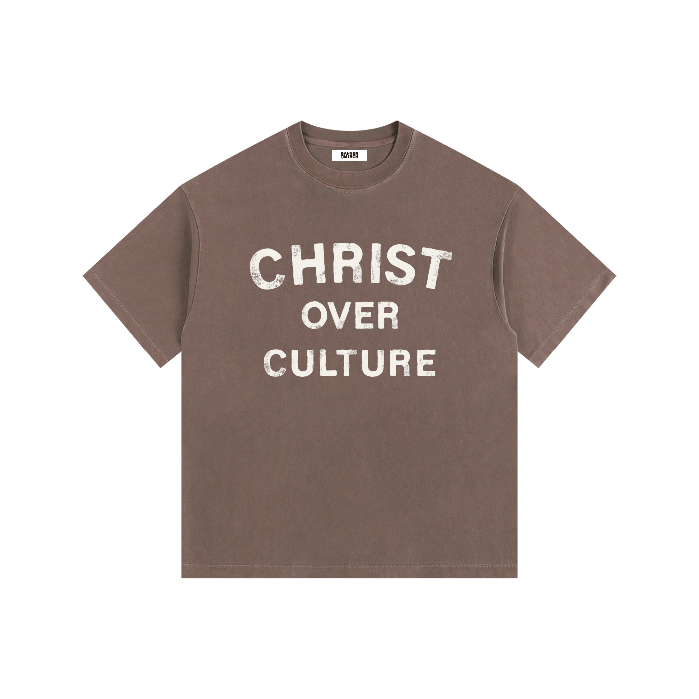 Christ Over Culture Brown Tee